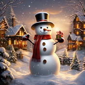 Snowman 1 Cross Stitch Pattern