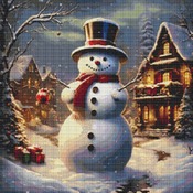 Snowman 3 Cross Stitch Pattern