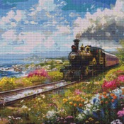 Steam Train Cross Stitch Pattern