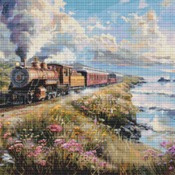 Steaming By The Sea Cross Stitch Pattern