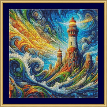 Whimsical Lighthouse Cross Stitch Pattern