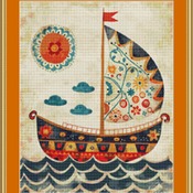 Boat Cross Stitch Pattern