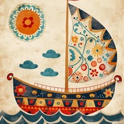 Boat Cross Stitch Pattern