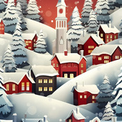 Christmas Village Cross Stitch Pattern