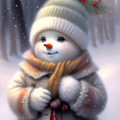 Cosy Snowman Cross Stitch Pattern