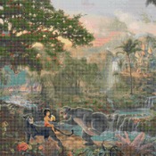 counted cross stitch pattern book of the jungle K1nk@de 496* 334 stitches CH473