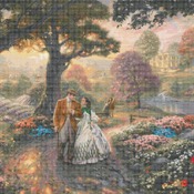 counted cross stitch pattern Gone with the wind K1nk@de 496* 310 stitches CH541