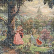 counted cross stitch pattern Sleeping beauty K1nk@de 496* 331 stitches CH517