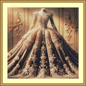 Exquisite Gown Cross Stitch Pattern