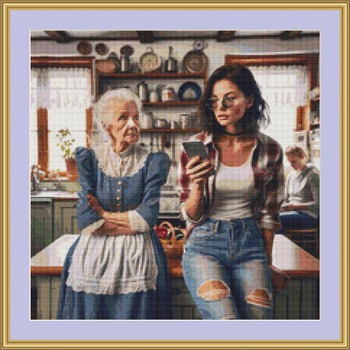 Generation Gap Cross Stitch Pattern