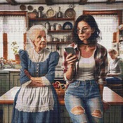 Generation Gap Cross Stitch Pattern