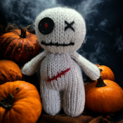 Hand knitted 8 inch voodoo dolls