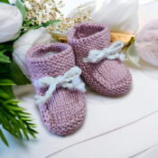 Hand knitted newborn baby gift set 3 piece