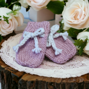 Hand knitted newborn baby gift set 3 piece