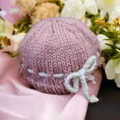 Hand knitted newborn baby gift set 3 piece