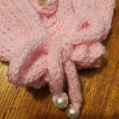 Hand knitted preemie baby sleeper bag available in 3 sizes pink