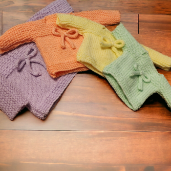 Hand knitted premature baby jumper sweater pullover 4 sizes