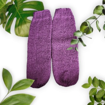 Handmade knitted chunky ankle tube socks bed socks lounge socks boot socks casual socks