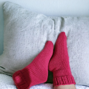 Handmade knitted chunky ankle tube socks bed socks lounge socks boot socks casual socks