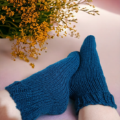 Handmade knitted chunky ankle tube socks bed socks lounge socks boot socks casual socks