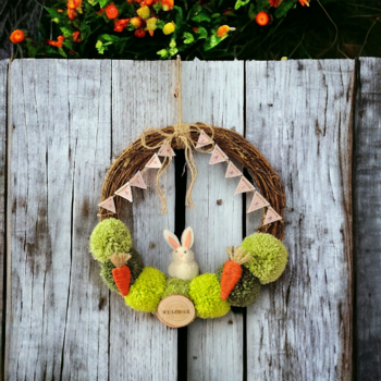 Handmade willow easter wreath