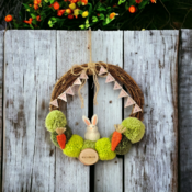 Handmade willow easter wreath