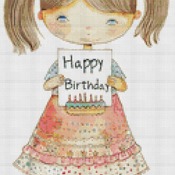 Happy Birthday 1 Cross Stitch Pattern