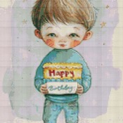 Happy Birthday 3 Cross Stitch Pattern