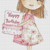 Happy Birthday 5 Cross Stitch Pattern