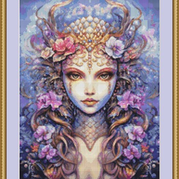 Mermaid Cross Stitch Pattern