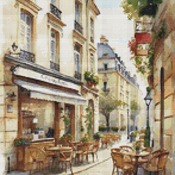 Paris Street Cross Stitch Pattern