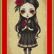 Sad Girl Cross Stitch Pattern