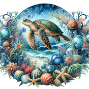 Sea Turtle Cross Stitch Pattern