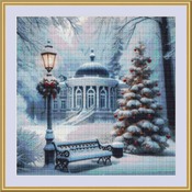 Snowy Christmas Tree Cross Stitch Pattern