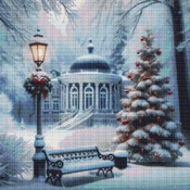 Snowy Christmas Tree Cross Stitch Pattern