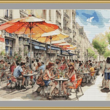 Summer In Paris Cross Stitch Pattern