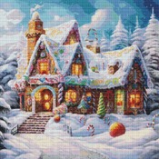 Sweet Gingerbread House Cross Stitch Pattern