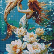 Swimming With A Fish Cross Stitch Pattern