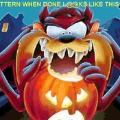 Taz Halloween Cross Stitch Pattern***L@@K***Buyers Can Download Your Pattern As Soon As They Complete The Purchase