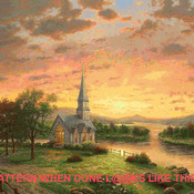Thomas Kinkade Sunrise Chapel Cross Stitch Pattern***L@@K***Buyers Can Download Your Pattern As Soon As They Complete The Purchase