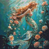 Under Water Mermaid Cross Stitch Pattern