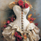 White Corset Cross Stitch Pattern