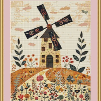 Windmill Cross Stitch Pattern