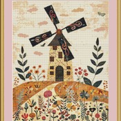 Windmill Cross Stitch Pattern