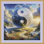 Yin Yang 1 Cross Stitch Pattern