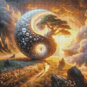 Yin Yang 3 Cross Stitch Pattern