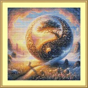 Yin Yang 4 Cross Stitch Pattern