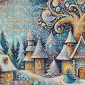 Fantasy Village Cross Stitch Pattern