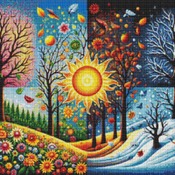 Four Seasons Cross Stitch Pattern