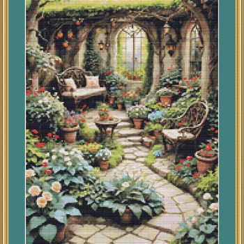 Garden Plants Cross Stitch Pattern